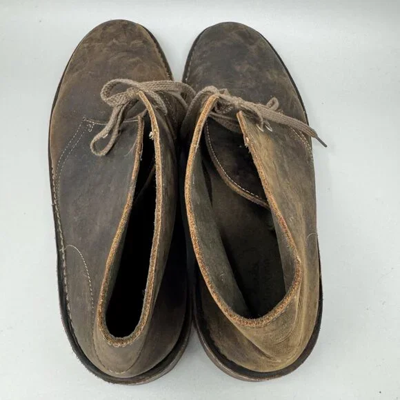 CLARKS Bushacre 2 Dark Brown Leather Desert Chukka Boots  display picture 3
